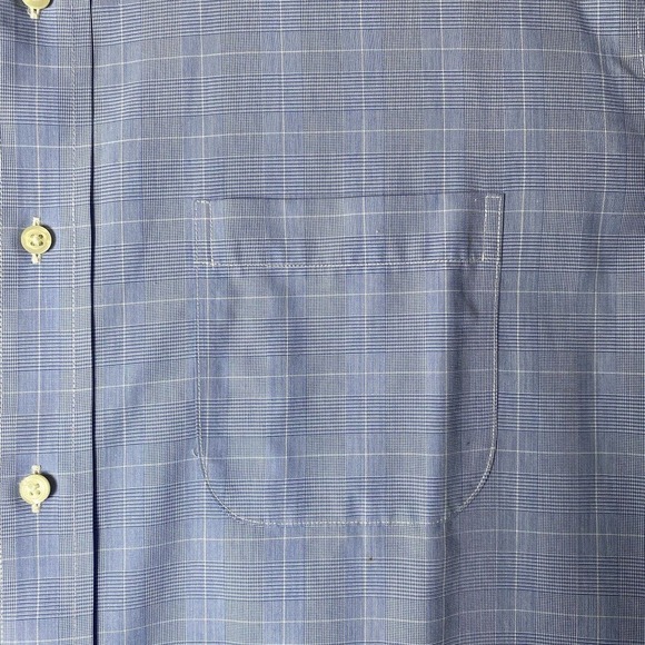 Brooks Brothers 1818 Mens Regent Fit Non Iron Dress Shirt Size 17 2/3 Blue EUC - Picture 8 of 16